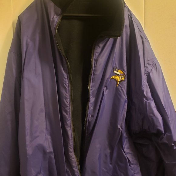 NFL MN Vikings Reversible Nylon/Fleece Jacket - XL Size - Picture 3 of 3